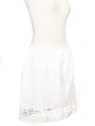 Jupe taille haute en coton et dentelle crochet blanc Px boutique 800€ Taille 40