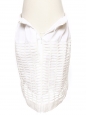 Jupe taille haute en coton et dentelle crochet blanc Px boutique 800€ Taille 40