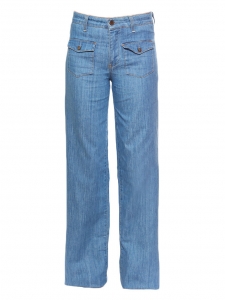 Light denim blue wide-leg flare jeans Retail price €220 Size 36