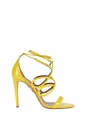 Bright yellow patent leather GIGI stiletto heeled sandals Retail price 595€ Size 37