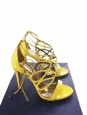 Sandales stiletto GIGI en cuir verni jaune soleil Px boutique 800€ Taille 37