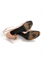 Sandales à talon en cuir rose poudre Px boutique 300€ Taille 37