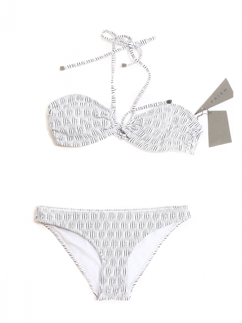 Black and white striped VENICE BEACH and SHIKOKU bikini swimsuit NEW Retail price €213 Size S