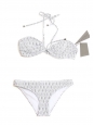 Black and white striped VENICE BEACH and SHIKOKU bikini swimsuit NEW Retail price €213 Size XS
