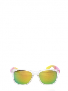 Mirror lenses sunglasses with neon yellow pink frame NEW