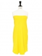 Sunny bright yellow cotton strapless dress Retail price €150 Size XS
