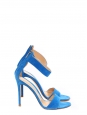 Royal blue suede leather heeled sandals NEW Retail price €629 Size 36