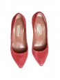 Pointed toe coral red pink suede leather pumps Retail price €280 Size 37