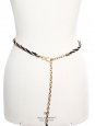 Gold and black braided chain belt Size S/M