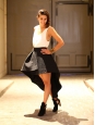 Black wool and silk asymmetric Couture high waist skirt FW2013 NEW Retail price €2500 Size 34