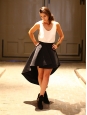 Jupe Couture en laine et soie noire Défilé Fall 2013 NEUVE Px boutique 2500€ Taille 34