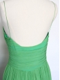 Mid-length mint green silk chiffon heart shape décolleté and open back evening dress Retail price 2500€ Size 38
