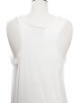 Ivory white cotton and silk long maxi shirt dress Retail price €1200 Size 36/38