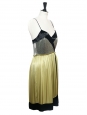 Bead-embellished lime green silk satin dress Retail price €5000 Size 38