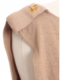 Robe sans manches en coton beige camel et boutons dorés Px boutique 850€ Taille 36