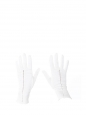 White openwork cotton gloves Size S