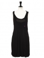 Black stretch jersey shirt dress Retail price €250 Size S