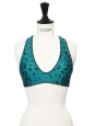 x OPENING CEREMONY Green cheetah printed sports bra Retail price $128 Size XS