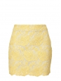 Jupe Smith en dentelle de coton jaune pâle et gris clair Px boutique 580€ Taille 36/38