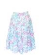 Blue, pink and white printed cotton midi skirt Size S/M