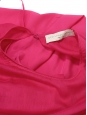 Robe manches trois quarts en coton, soie et dentelle rose fuchsia Px boutique 1000€ Taille 38