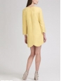 Robe Scalloped en lin et soie jaune Px boutique 800€ Taille 40