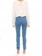 Jean slim taille haute en coton denim bleu clair NEUF Px boutique 160€ Taille 34/36