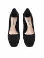 Chaussures à talon épais et plateforme en suède noir NEUVES Px boutique 500€ Taille 36