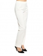 Pantalon droit en jersey texturé rayé blanc ivoire Px boutique 250€ Taille 36