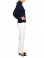 Pantalon droit en jersey texturé rayé blanc ivoire Px boutique 250€ Taille 36
