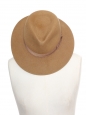 Chapeau Borsalino en feutre de laine marron noisette NEUF Px boutique 280€ Taille 56
