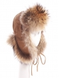 Brown and beige fur trapper eskimo hat Size S/M (56/57)