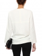 Top blouse en crêpe blanc ivoire et zip argent Prix boutique 500€ Taille 34/36