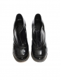 Black patent leather wedge ankle boots Retail price €600 Size 39