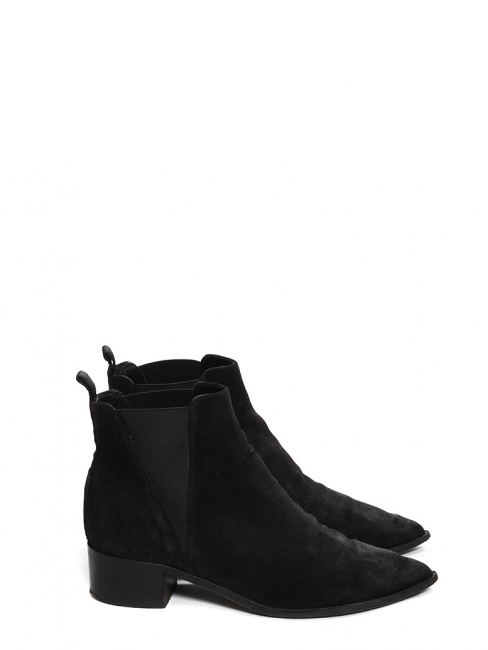 JENSEN Black suede leather Chelsea ankle boots Retail price €450 Size 37.5