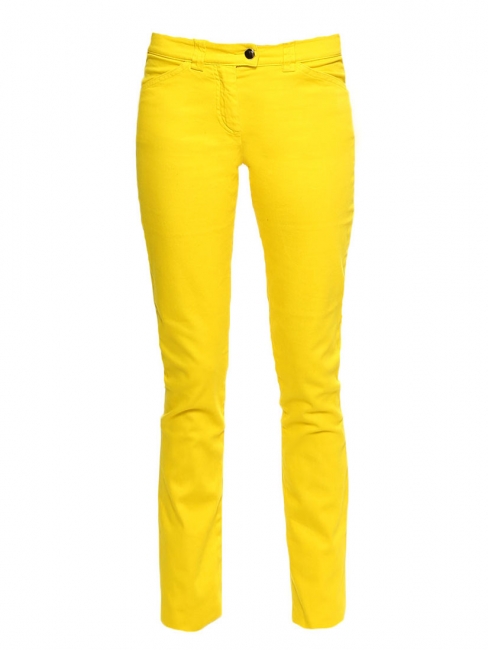 Louise Paris - BALENCIAGA Sunshine yellow stretch cotton slim fit low ...