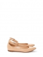Nude beige patent leather GIA point-toe ballet flats Retail price €420 Size 37.5