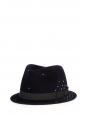 Chapeau Fedora SEAN en feutre bleu marine Prix boutique 565€ Taille L