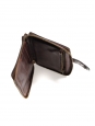 Dark brown leather continental wallet