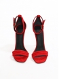 High heel red suede ankle strap sandals NEW Retail price €610 Size 37