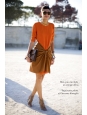 Orange tangerine silk jersey sleeveless dress Retail price €520 Size 36/38