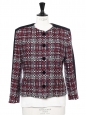 Checked wool tweed blazer jacket Retail price €1500 Size 38