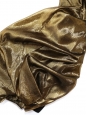Gold silk-lamé ISADORA maxi dress Retail price $975 Size S
