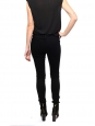 Pantalon LE SKINNY DE JEANNE en coton stretch noir lacéré NEUF Prix boutique 270€ Taille XS