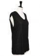 Black jersey scoop neck sleeveless shirt NEW Retail price €95 Size XS