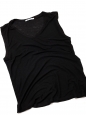 T-shirt sans manche en jersey noir NEUF Taille 36