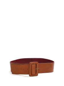 Camel brown leather large belt Size S