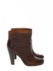 Fawn brown cut-out leather ankle boots Retail price €750 Size 41