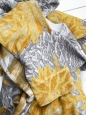 Sweatshirt fin en coton imprimé jaune et gris Taille M