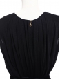 Black wool sleeveless dress with velvet belt Retail price €900 Size 38/40 